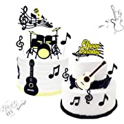 Photo 1 of 
24 Pcs JeVenis Rock Star Cupcake Topper Music Notes Cupcake Toppers Guitar Cake Toppers for Musician Party Baby Shower24 Pcs JeVenis Rock Star Cupcake Topper Music Notes