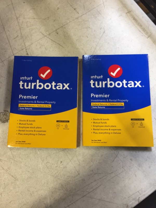 Photo 2 of [Old Version] TurboTax Premier 2020 Desktop Tax Software, Federal and State Returns + Federal E-file [Amazon Exclusive] [PC/Mac Disc]
2 PCK