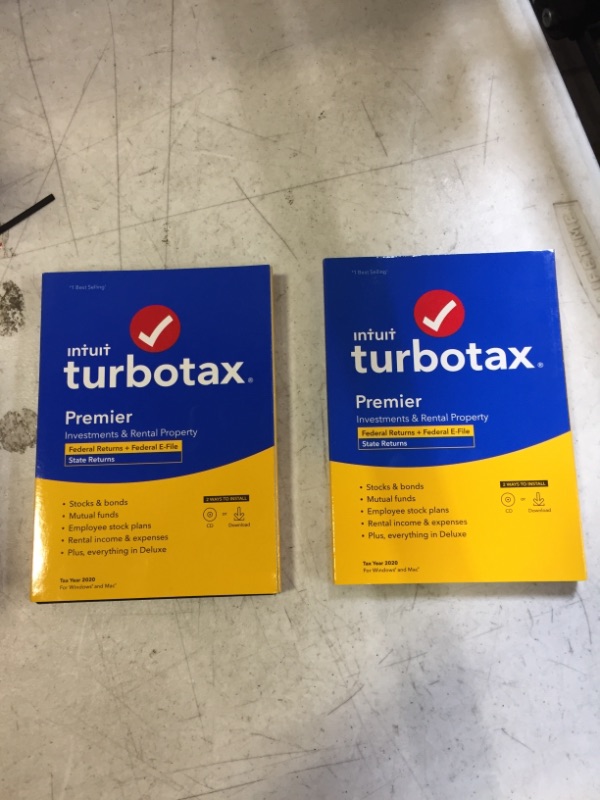 Photo 2 of [Old Version] TurboTax Premier 2020 Desktop Tax Software, Federal and State Returns + Federal E-file [Amazon Exclusive] [PC/Mac Disc]
2 PCK