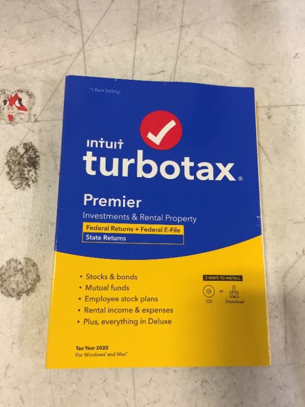 Photo 2 of [Old Version] TurboTax Premier 2020 Desktop Tax Software, Federal and State Returns + Federal E-file [Amazon Exclusive] [PC/Mac Disc]
