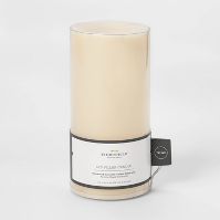 Photo 1 of 8" x 4" LED Flameless Black Wick Candle Cream - Threshold™