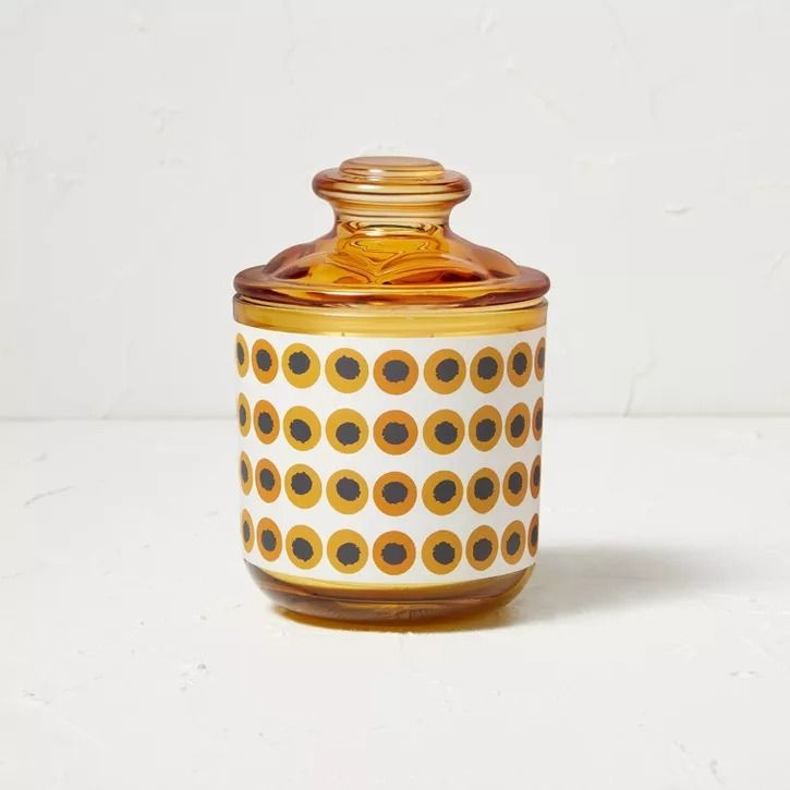 Photo 1 of 13.5oz Lemon Verbena and Geranium Lidded Glass Candle Yellow - Opalhouse™ designed with Jungalow™