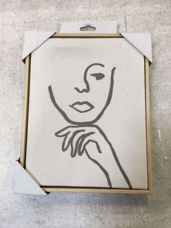 Photo 1 of 8" x 10" Thinking Portrait Framed Wall Canvas - Threshold™