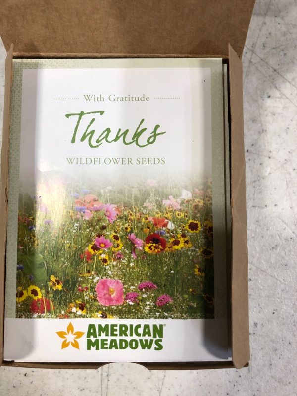 Photo 1 of American Meadows Wildflower Seed Packets "Thanks with Gratitude" Party Favors (Pack of 20) - Express Gratitude with a Wildflower Seed Mix, Great Addition or Alternative to Thank You Cards