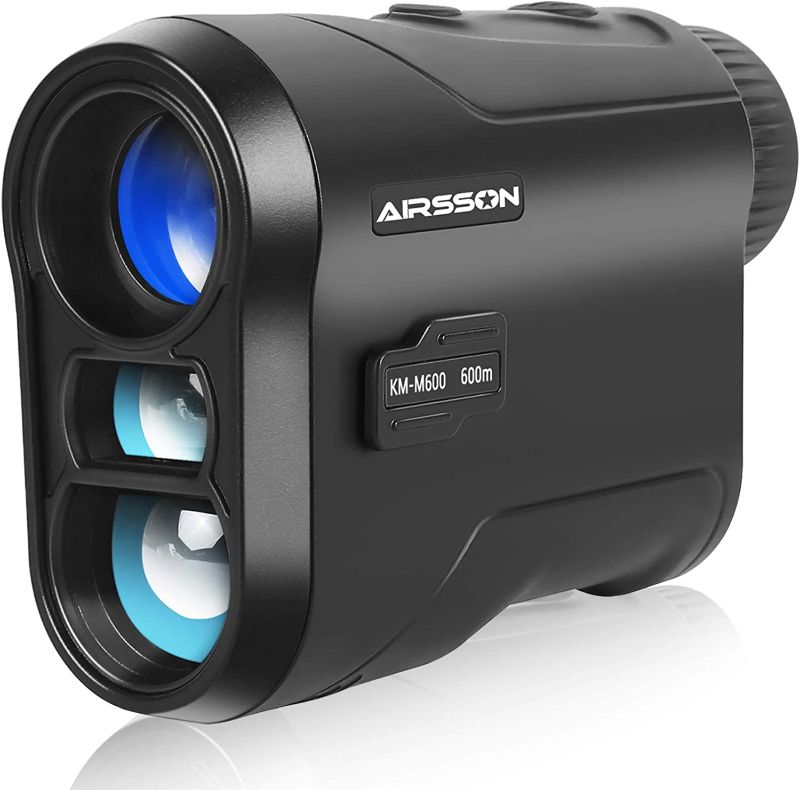 Photo 1 of AIRSSON Golf Rangefinder Laser Rechargeable: 650 Yards Range Finder with Slope, 6X Magnification Range Pinseeker Distance Rangefinder for Hunting & Golfing
