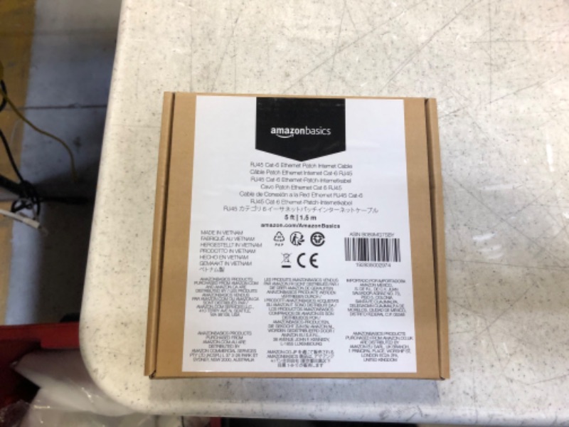Photo 2 of Amazon Basics RJ45 Cat-6 Gigabit Ethernet Patch Internet Cable - 5 Foot
