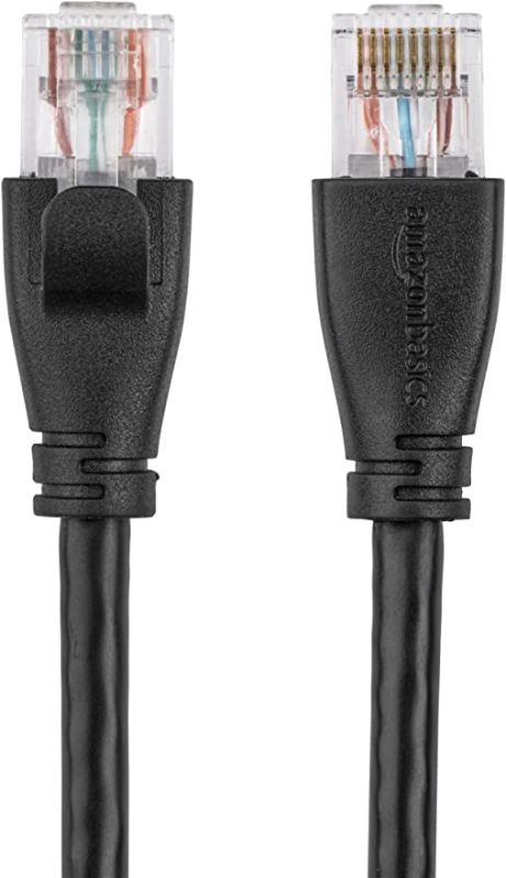 Photo 1 of Amazon Basics RJ45 Cat-6 Ethernet Patch Internet Cable - 5 Foot (1.5 Meters) set of 2
