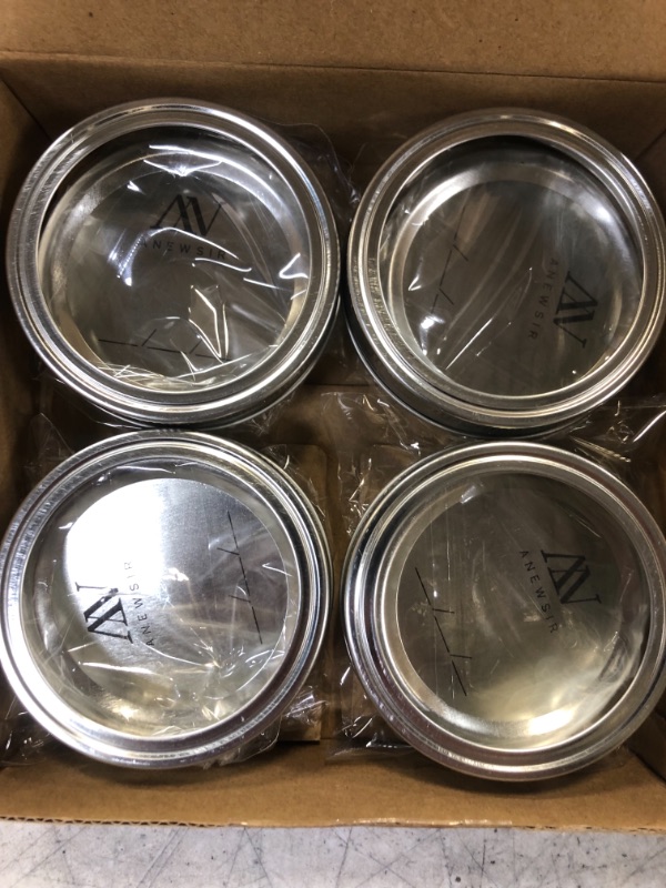 Photo 2 of 42-Count Regular Mouth Canning Lids with 4-Count Bands/Rings for Mason Jars (Silver 70mm)
