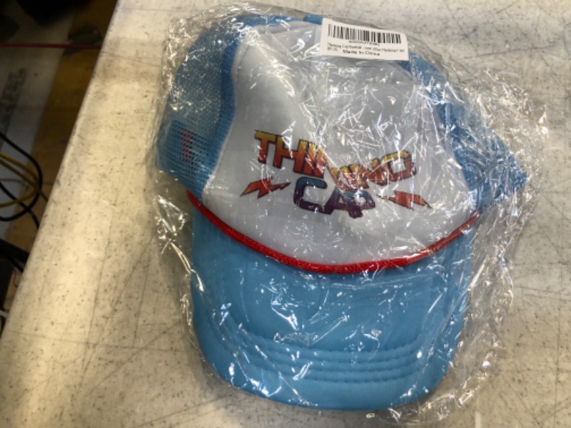 Photo 2 of 1pc Thinking Cap Hat Baseball Cap Adjustable Costume Hats Cosplay Trucker Hat Mesh Blue