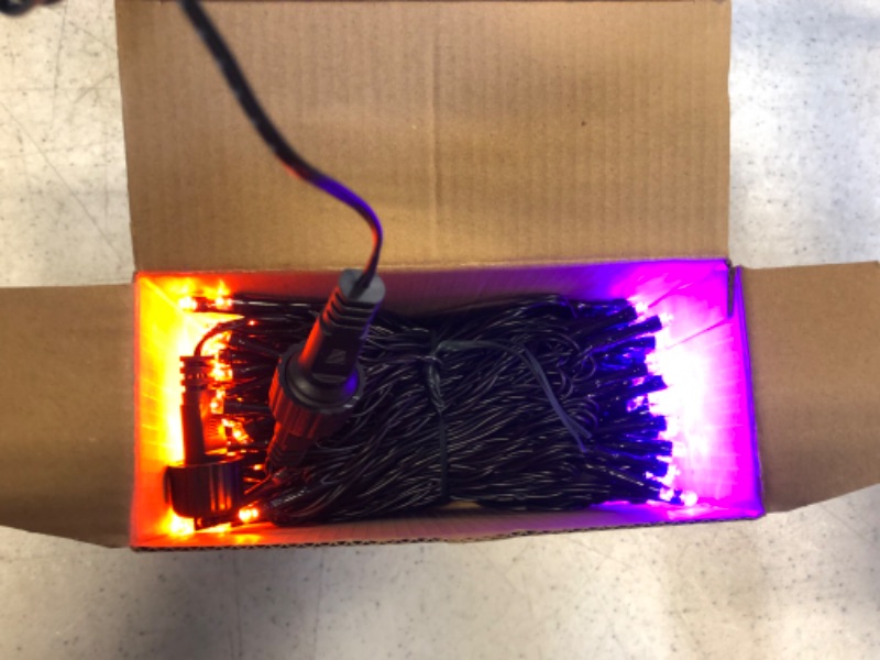 Photo 1 of purple/orange LED string lights 200 lights 