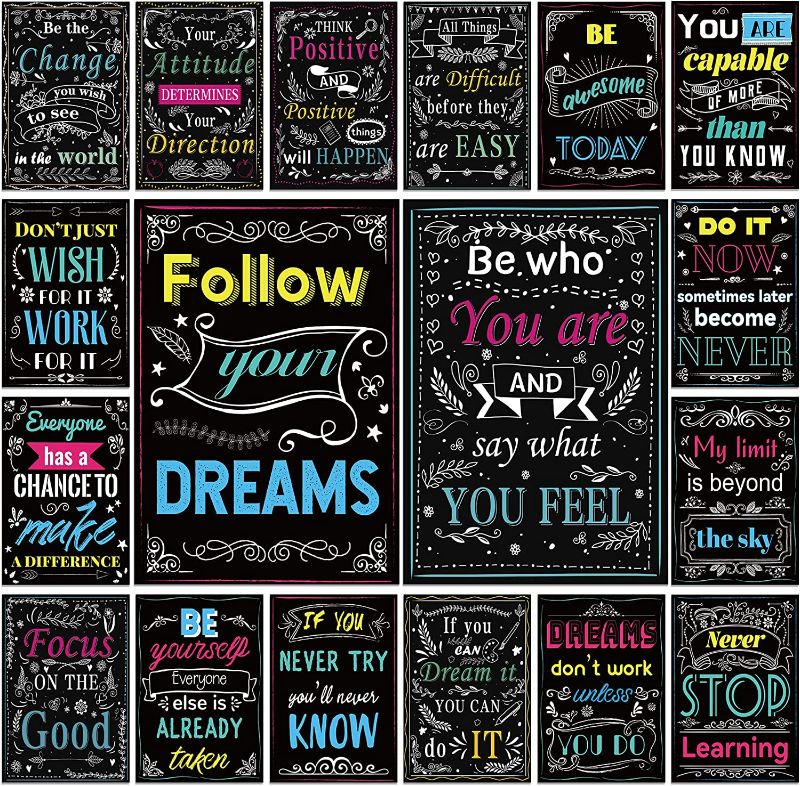 Photo 1 of 24 Motivational Posters for Classroom Decor, Growth Mindset Poster Bulletin Board Decorations, Teacher Classroom Office Supplies, Inspirational Wall Art, Positive Posters for Elementary/High School
