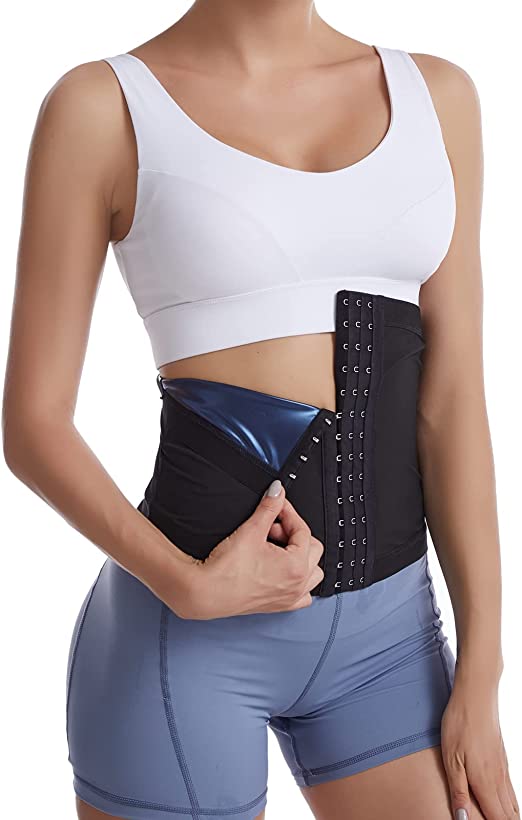 Photo 1 of  Geestock Waist Trainer for Women, Sweet Sweat Waist Trimmer for Women, Bandage Wrap Tummy Control Shaper, Sauna Corset Body shaper - L/XL -