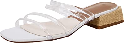 Photo 1 of  VETASTE Women's Low Block Heeled Strap Sandals Summer Open Toe Slide Sandals - SIZE 9.5 -