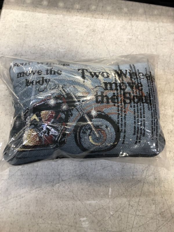 Photo 2 of  MWW Two Wheels Move The Soul Motorcycle 12 x 8 Inch Word Pillow