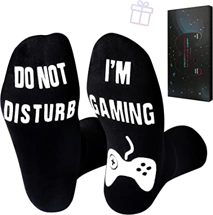 Photo 1 of Do Not Disturb I'm Gaming Socks, Novelty