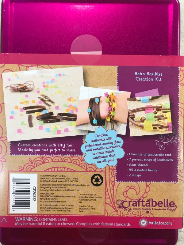 Photo 3 of Craftabelle – Boho Baubles Creation Kit – Bracelet Making Kit – 101pc Jewelry Set 