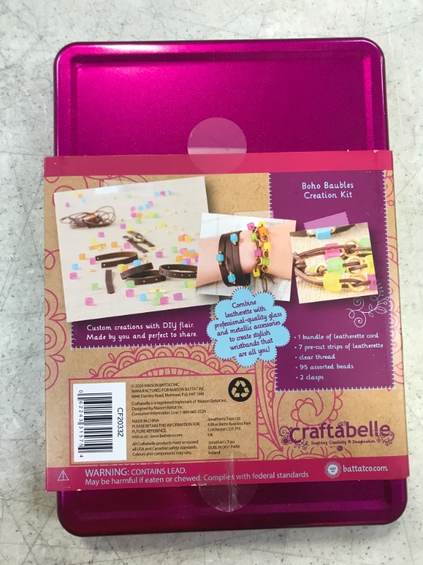 Photo 3 of Craftabelle – Boho Baubles Creation Kit – Bracelet Making Kit – 101pc Jewelry Set 