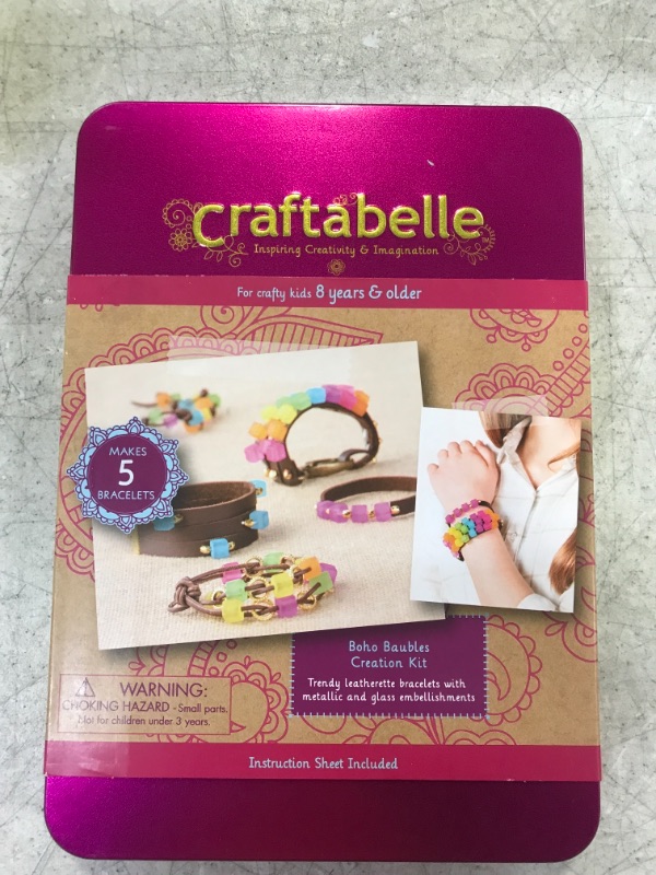 Photo 2 of Craftabelle – Boho Baubles Creation Kit – Bracelet Making Kit – 101pc Jewelry Set 