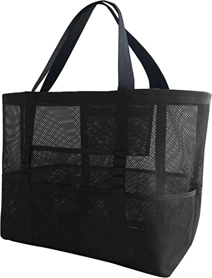 Photo 1 of Aimiou Beach Bag Mesh Large Beach Bags and Totes Waterproof Sandproof, Reusable Oversized Beach Tote Bag, Packable Beach Bag

