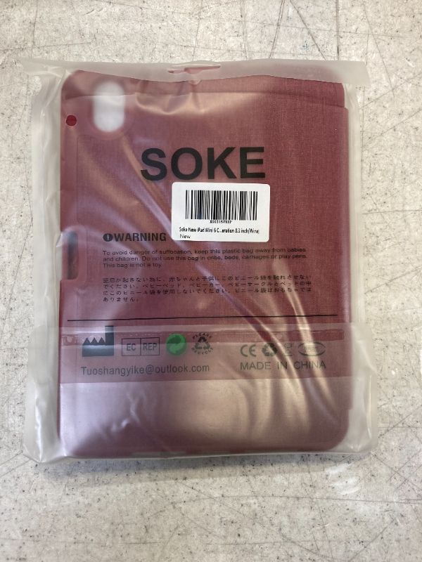 Photo 1 of Soke New iPad Mini 6 Case 2021 with Pencil Holder - [Full Body Protection + 2nd Gen Apple Pencil Charging + Auto Wake/Sleep], Soft TPU Back Cover for 2021 iPad Mini 6th Generation 8.3 inch, Wine