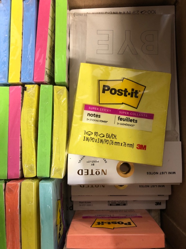 Photo 1 of Box full of post it notes