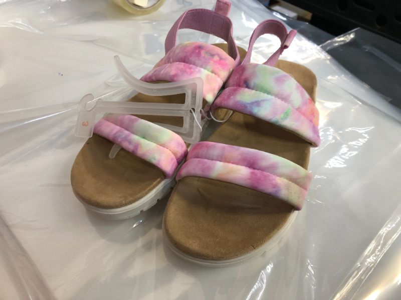 Photo 2 of Girls' Hazel Tie-Dye Slip-on Pull-on Footbed Sandals - Cat & Jack Purple 
Size: 4