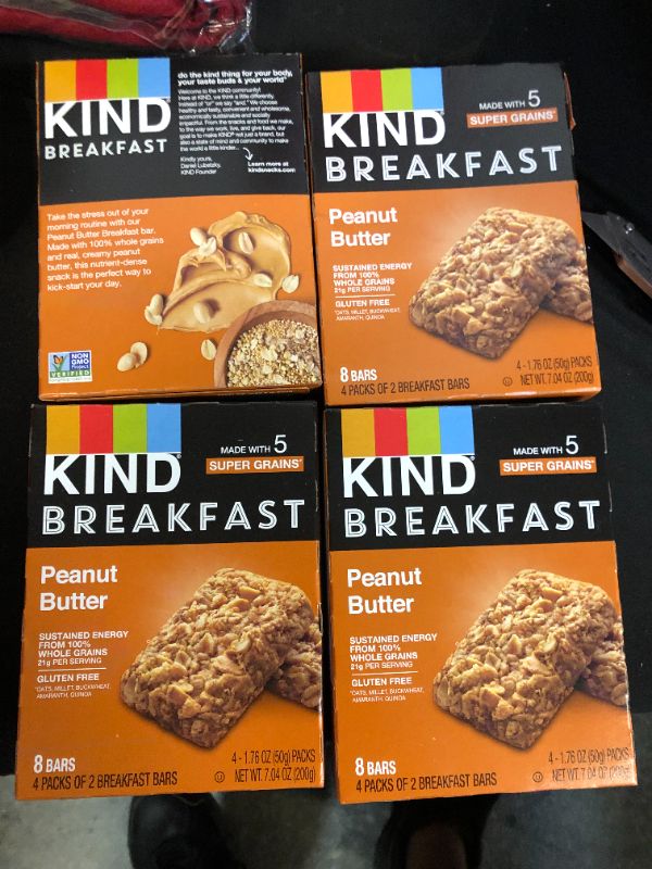 Photo 2 of 4x KIND Breakfast Bars, Peanut Butter, 1.76 Ounce, 8 Count, Whole Grains, Gluten Free
Best By: Oct 26, 2022