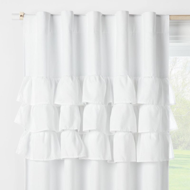 Photo 1 of " Blackout Ruffle Curtain Panel - PillowfortR