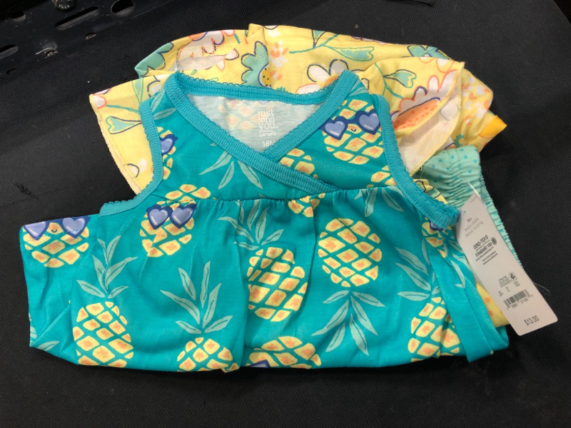 Photo 2 of Baby Girls' Pineapple Flower Pajama Set - Just One You® Made by Carter's--SIZE 18M
