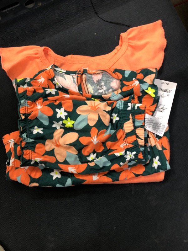 Photo 2 of Baby Girls' Tropical Floral Top & Bottom Set - Just One You® Made by Carter's--SIZE 18M
