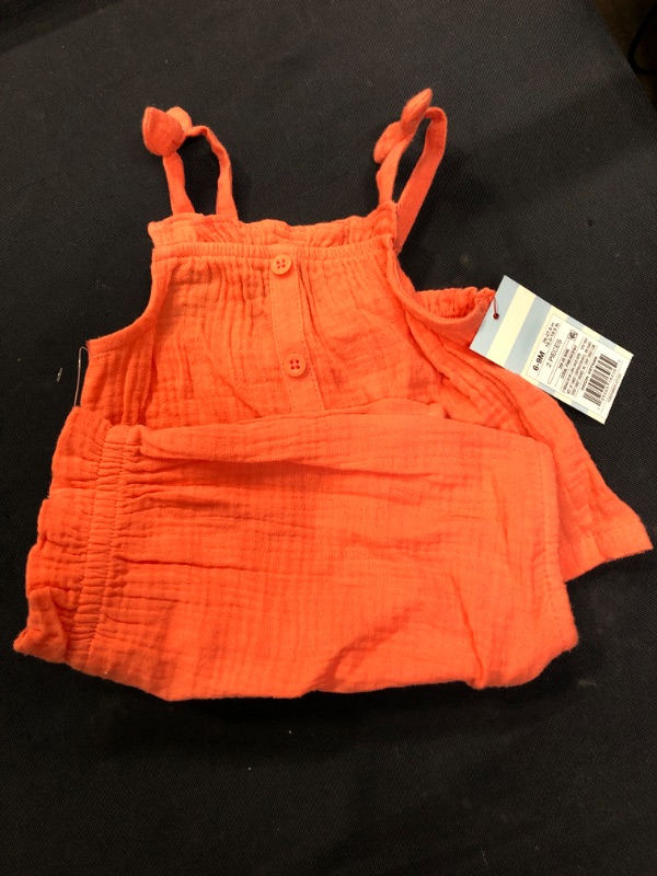 Photo 2 of Baby Girls' 2pc Sunbeam Gauze Top & Bottom Set - Cat & Jack™ Coral Pink--SIZE 6-9M
