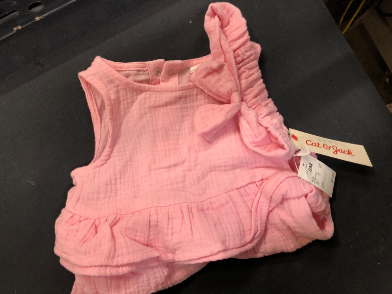 Photo 2 of Baby Girls' Gauze Romper with Headband - Cat & Jac--SIZE 18M
