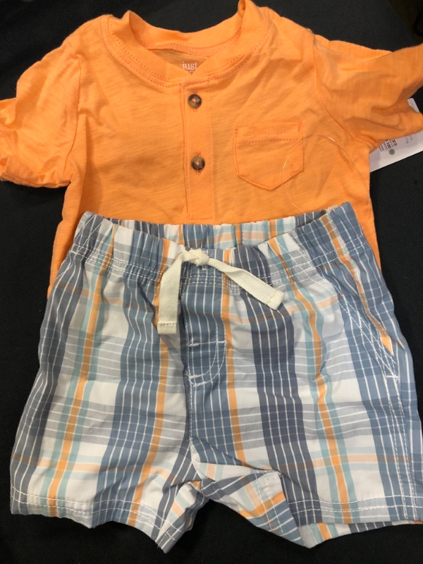 Photo 2 of Baby Boys' Plaid Top & Bottom Set - Just One You® Made by Carter's Orange/Gray
