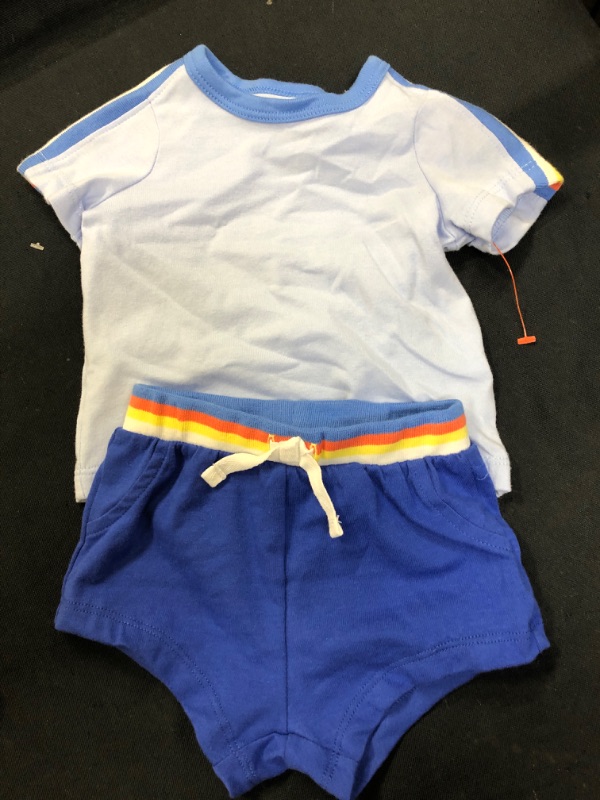 Photo 2 of Baby Boys' 2pc Rainbow Top & Bottom Set - Cat & Jac--SIZE 0-3M
