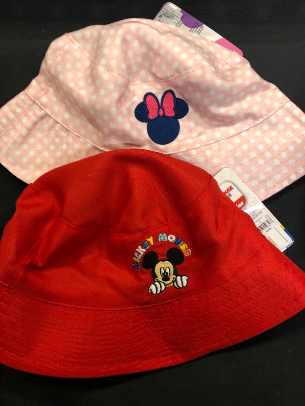 Photo 1 of 2 Kids Reversible Minnie&Mickey Mouse Bucket Hats