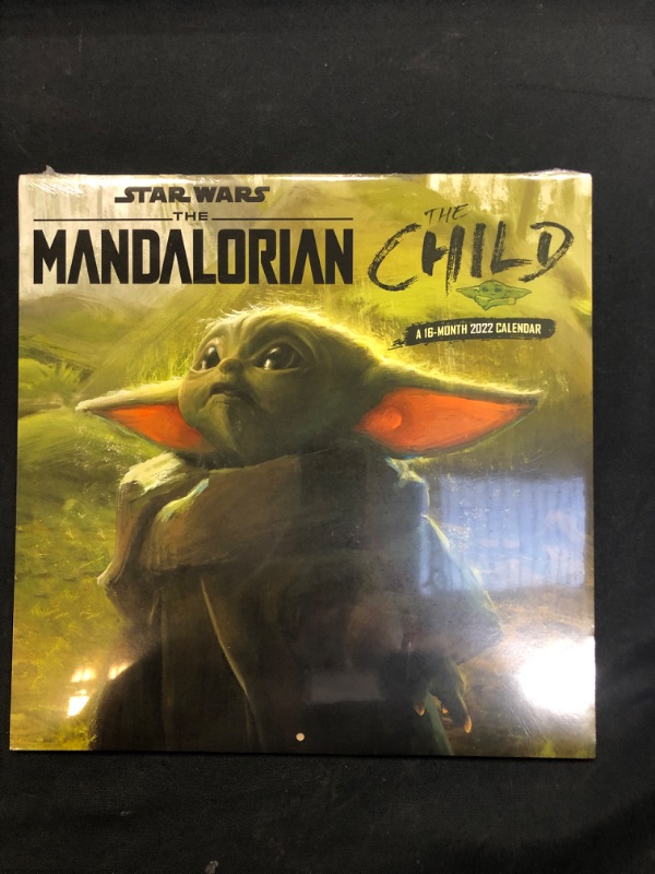 Photo 2 of 2022 Star Wars Mandalorian Yoda 16 month calendar
