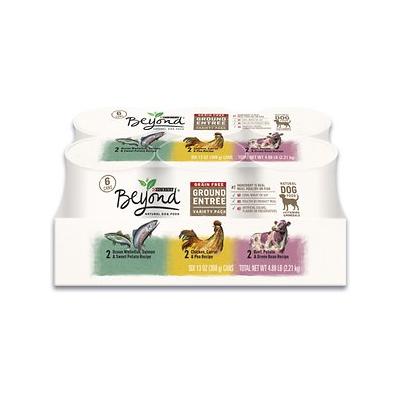 Photo 1 of (6 Pack) Purina Beyond Natural Pate Wet Dog Food Variety Pack Grain Free Ground Entrees 13 Oz. Cans
