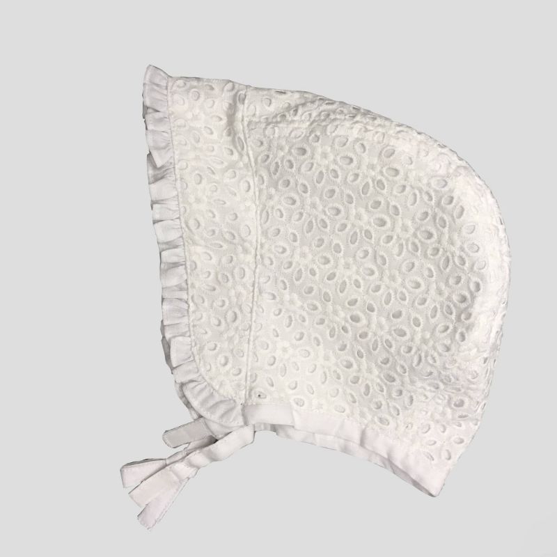 Photo 1 of Baby Girls' Eyelet Bonnet Hat - Cat & Jack--SIZE 0-6M
