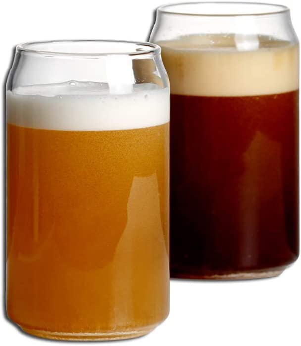 Photo 1 of 16oz Can Shaped Beer Glasses,Pint Beer Glasses Set of 2 for Any Drinks, Gift Idea for Dad,Mom,Men,Woman