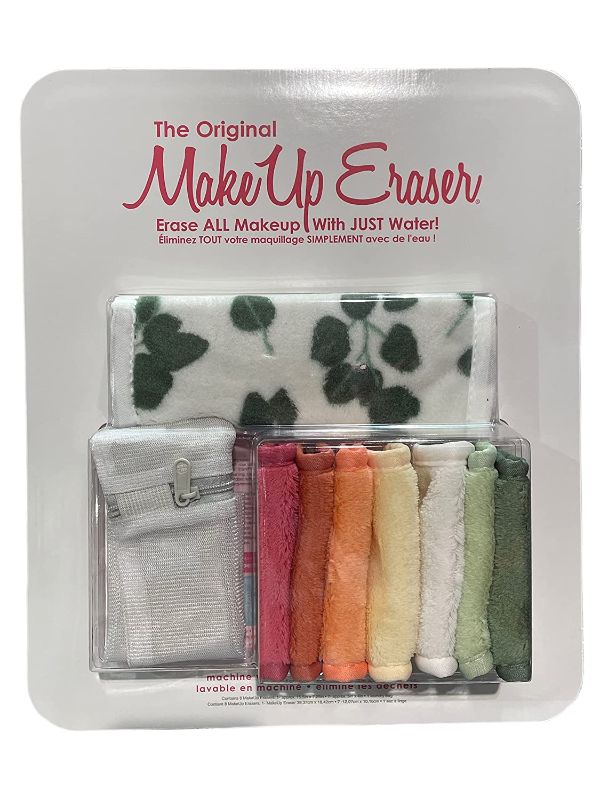 Photo 1 of Costco The Original Makeup Eraser 7 Day Reusable and Full Size Set Equal to 3600 Makeup Wipes | 1 Full Size (15.5in x 7.25in) | 7 Minis (4in x 3in) | 1 Laundry Bag