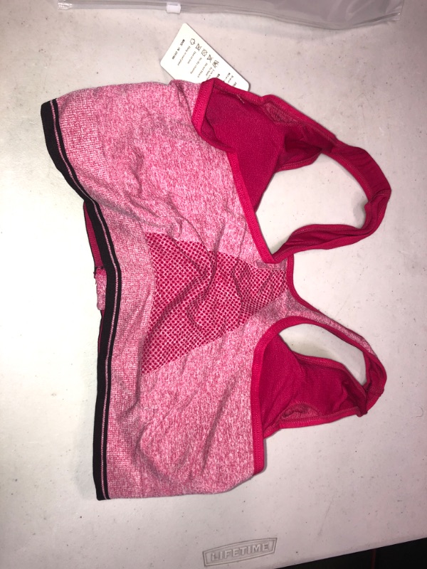 Photo 2 of CHJM WOMEN'S RED SPORTS BRA THAT ZIPS OPEN OR CLOSE SIZE 2XL