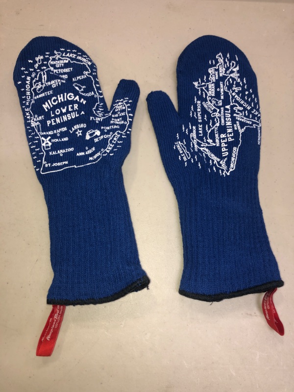 Photo 1 of BLUE SNOW MITTENS , SIZE UNKNOWN 