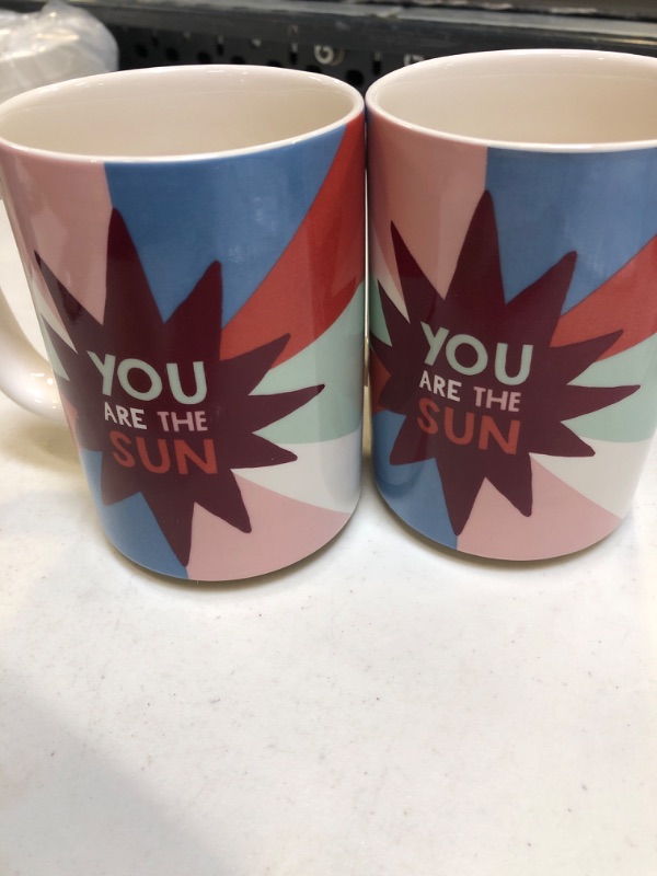 Photo 2 of 16oz Stoneware You Are the Sun Mug - Room Essentials™. 2 COUNT 