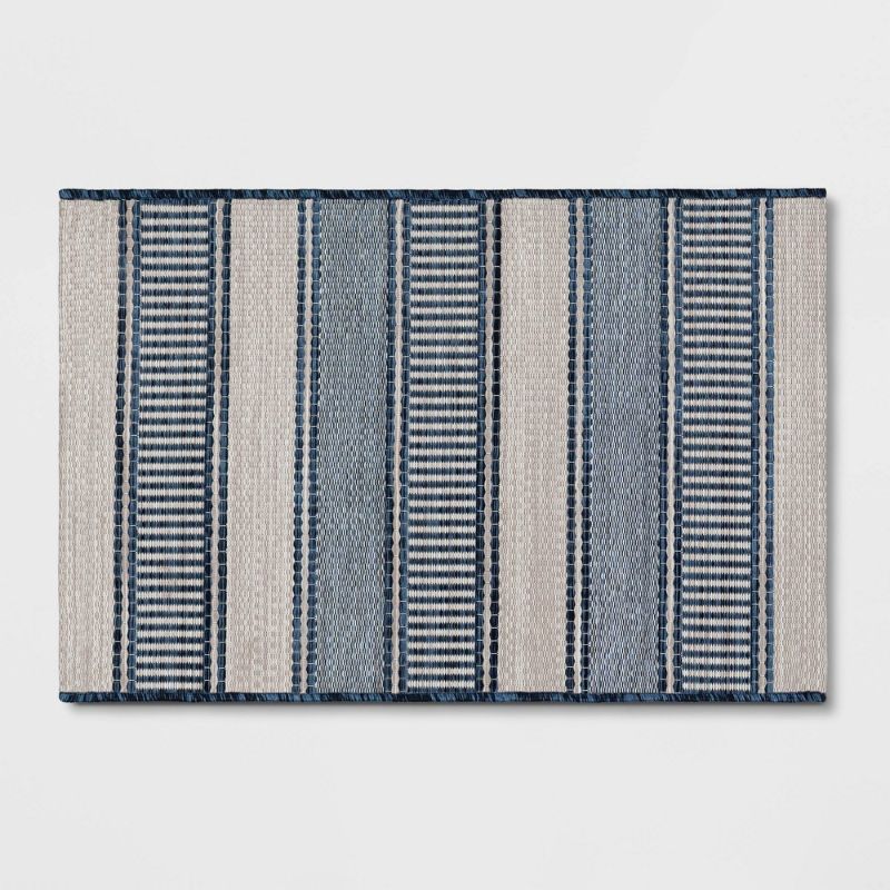 Photo 1 of 2' X 3' Stripe Outdoor Rug - Threshold™