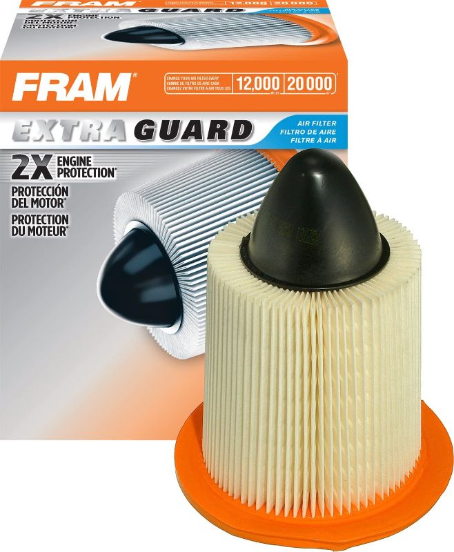 Photo 1 of FRAM Extra Guard Engine Air Filter Replacement, Easy Install w/ Advanced Engine Protection and Optimal Performance, CA7730 for Select Ford Vehicles ( BOX HAS MINOR DAMAGE )