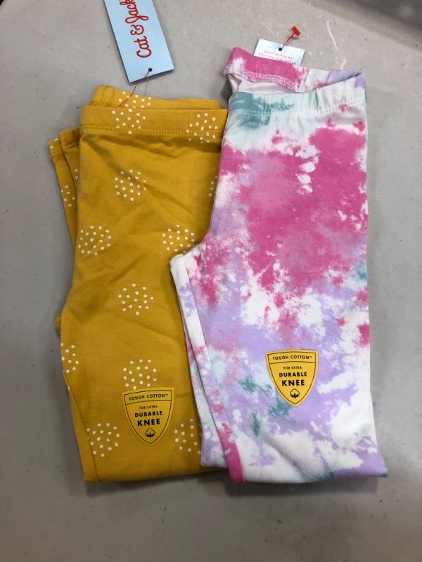 Photo 1 of 2 PAIR OF GIRLS LEGGINGS--SIZE 3T & 4T--DIFFERENT PRINTS
