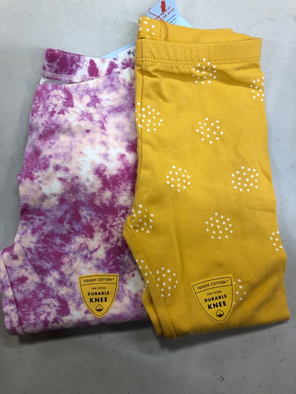 Photo 1 of 2 PAIR OF GIRLS LEGGINGS--SIZE 7/8 & 4T--DIFFERENT PRINTS