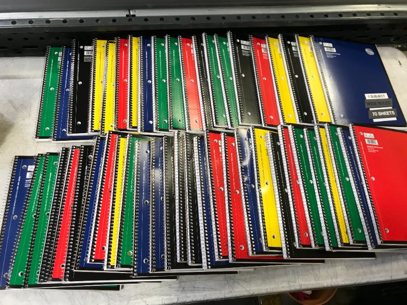 Photo 1 of 48 PACK OF SPIRAL NOTEBOOKS 70 PAGE WIDE RULED