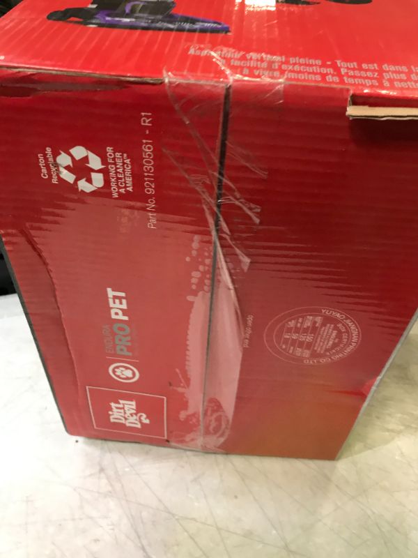 Photo 1 of Dirt Devil Endura Pro Pet Bagless Upright Vacuum Cleaner - UD70188

