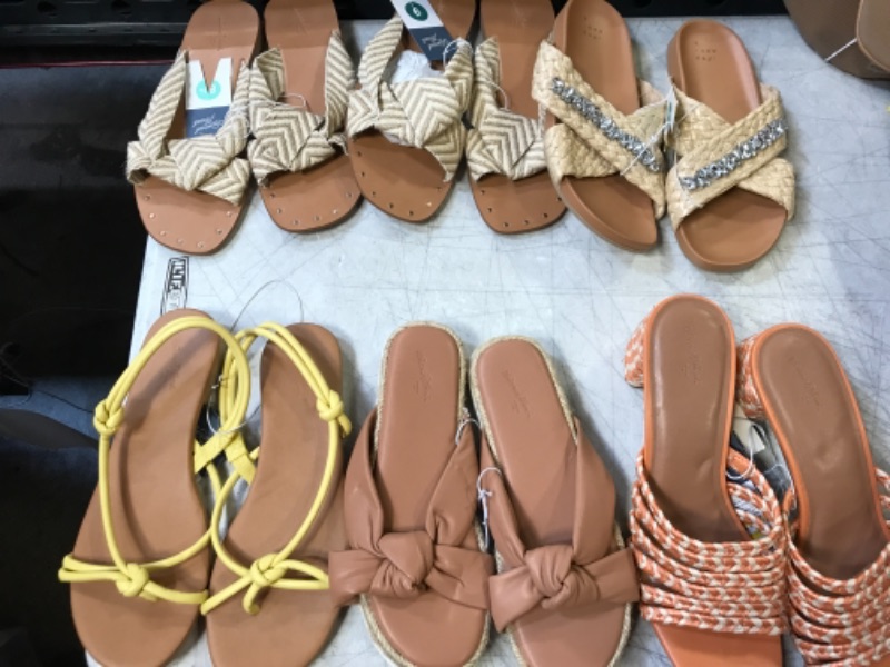 Photo 1 of BAG LOT, MISC. WOMENS SANDALS,(SIZES MAY VARY, BUY AS IS)